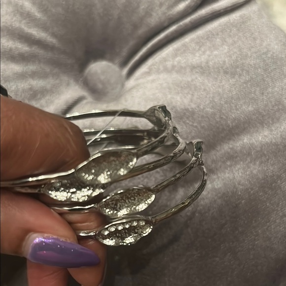 Silver Bangle Set - Picture 6 of 6